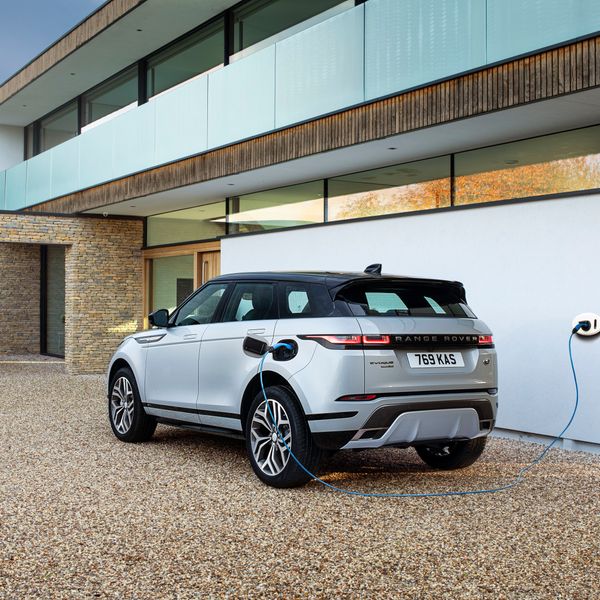 Range Rover Evoque charging at house